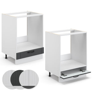 Vicco Mobile per forno da incasso Antracite casa di campagna 60 cm , PL Rovere