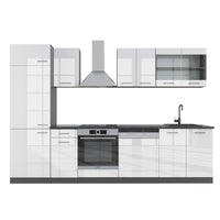 Vicco Cucina componibile Bianco lucido/antracite 300 cm , PL Antracite