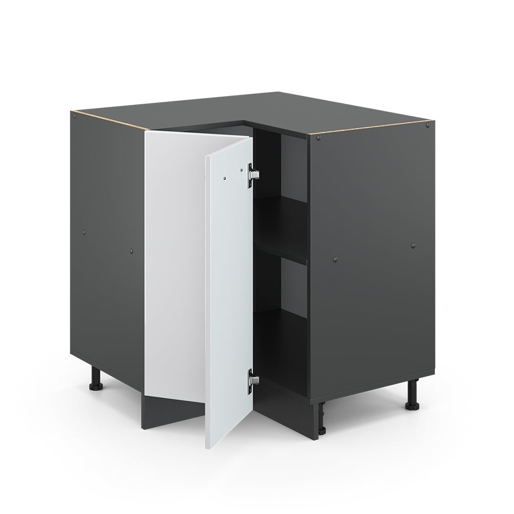 Vicco Mobile ad angolo cucina Bianco lucido 75.6 cm , PL Rovere