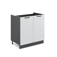 Vicco Mobile lavello cucina Bianco casa di campagna 80 cm senza piano di lavoro