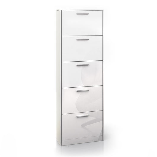 Vicco Scarpiera da ingresso Bianco lucido 59 x 169.5 cm