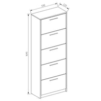 Vicco Scarpiera da ingresso Bianco 59 x 169.5 cm