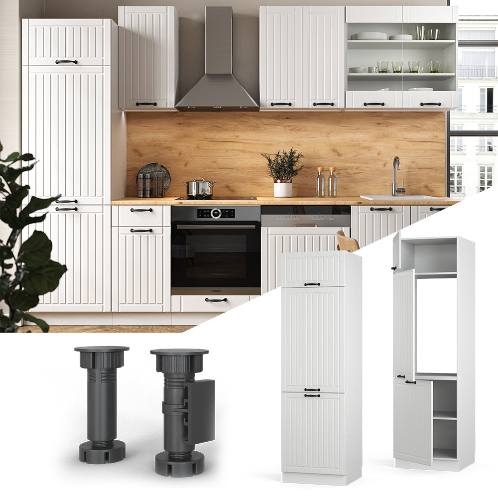 Vicco Armadio frigorifero Bianco casa di campagna 60 cm