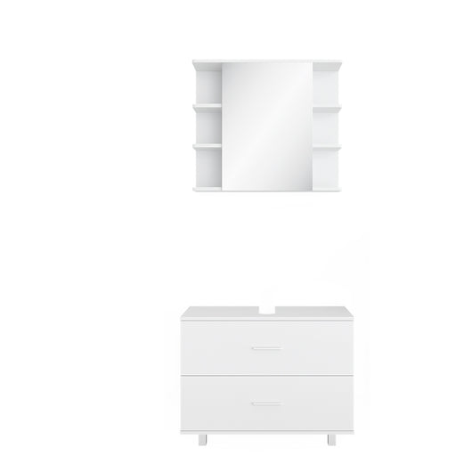 Vicco Set mobili bagno Bianco 2 parti, mobile base 80 cm