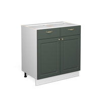 Vicco Mobiletto base per cucina Verde-oro Country House 80 cm senza piano di lavoro