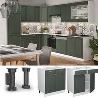 Vicco Mobiletto base per cucina Verde-oro Country House 80 cm , PL Antracite