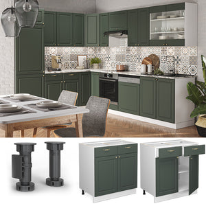 Vicco Mobiletto base per cucina Verde-oro Country House 80 cm , PL Rovere