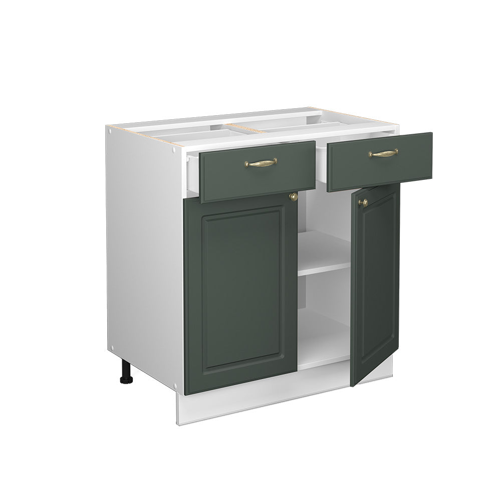 Vicco Mobiletto base per cucina Verde-oro Country House 80 cm senza piano di lavoro