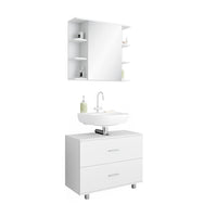 Vicco Set mobili bagno Bianco 2 parti, mobile base 80 cm