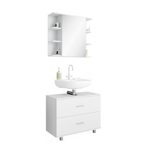 Vicco Set mobili bagno Bianco 2 parti, mobile base 80 cm