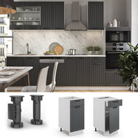 Vicco Mobiletto base per cucina Antracite casa di campagna 40 cm , PL Antracite