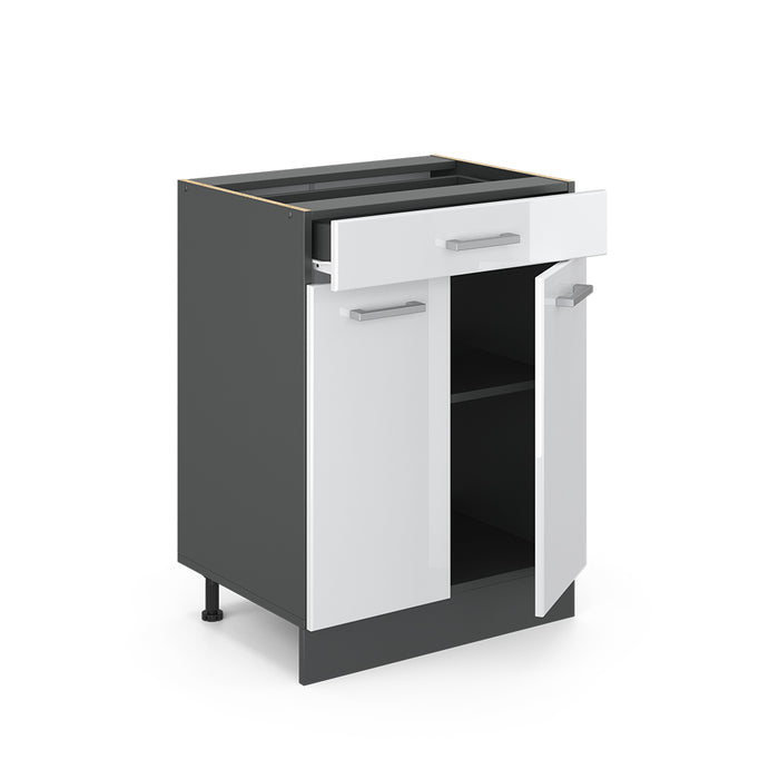 Vicco Base da cucina Bianco lucido 60 cm PL Marmo