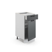 Vicco Mobiletto base per cucina Antracite casa di campagna 40 cm , PL Marmo