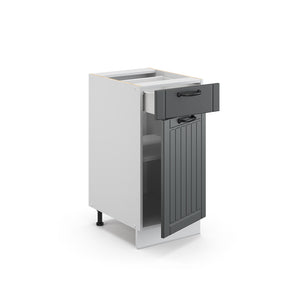 Vicco Mobiletto base per cucina Antracite casa di campagna 40 cm , PL Marmo