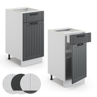 Vicco Mobiletto base per cucina Antracite casa di campagna 40 cm , PL Marmo