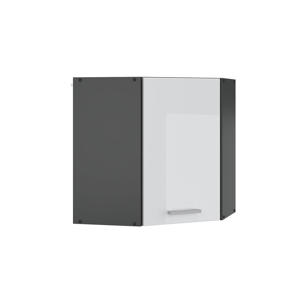 Vicco Mobile angolare da cucina Bianco lucido 57 cm