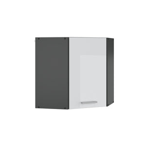 Vicco Mobile angolare da cucina Bianco lucido 57 cm