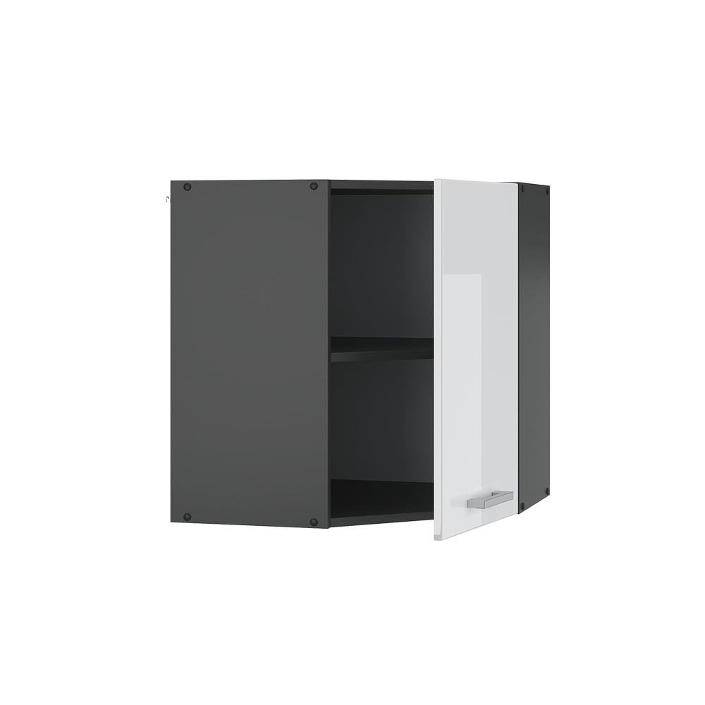 Vicco Mobile angolare da cucina Bianco lucido 57 cm