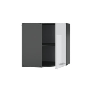 Vicco Mobile angolare da cucina Bianco lucido 57 cm