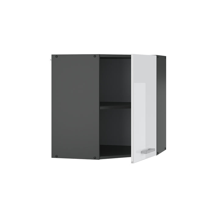 Vicco Mobile angolare da cucina Bianco lucido 57 cm