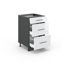 Vicco Mobiletto base per cucina Bianco lucido 50 cm senza piano di lavoro