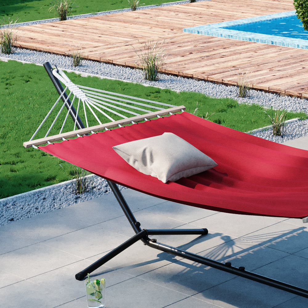 OK-Living Amaca Rosso 190 x 120 cm Telaio in metallo