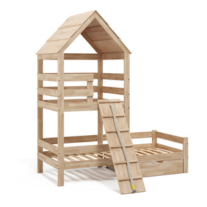 Vitalispa Letto montessori bambini Legno naturale 90x200 cm con cassetto