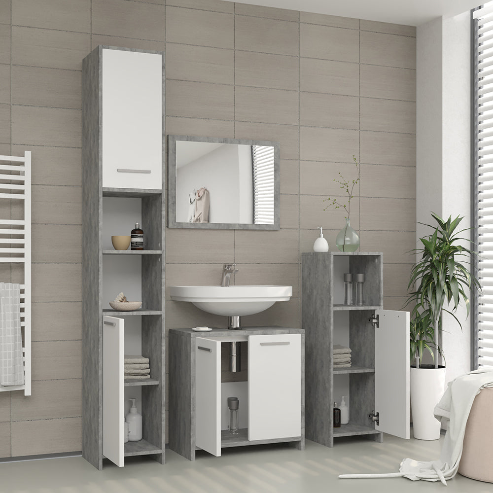 Vicco Mobiletto bagno Calcestruzzo 30 x 95 cm