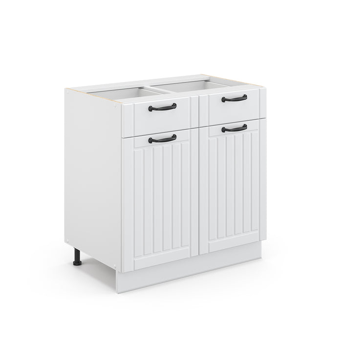 Vicco Cassettiera da bagno Bianco casa di campagna 80 x 82 cm senza piano di lavoro