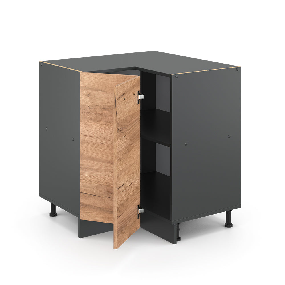 Vicco Mobile ad angolo cucina Quercia dorata 75.6 cm , PL Antracite