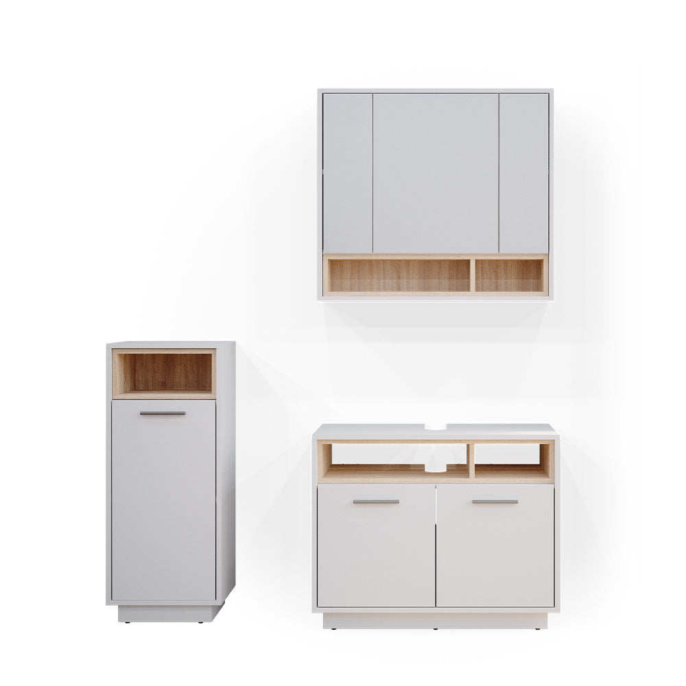 Vicco Set mobili bagno Bianco 3 parti