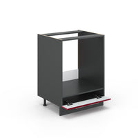 Vicco Mobile per forno da incasso Rosso bordeaux lucido 60 cm , PL Rovere