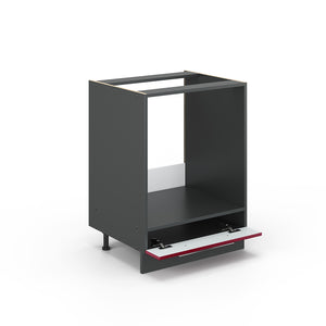 Vicco Mobile per forno da incasso Rosso bordeaux lucido 60 cm , PL Antracite