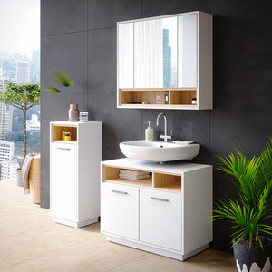 Vicco Set mobili bagno Bianco 3 parti