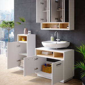 Vicco Set mobili bagno Bianco 3 parti