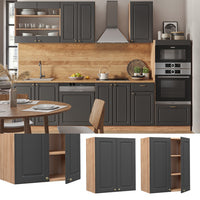 Vicco Pensile da cucina Antracite-oro 60 cm