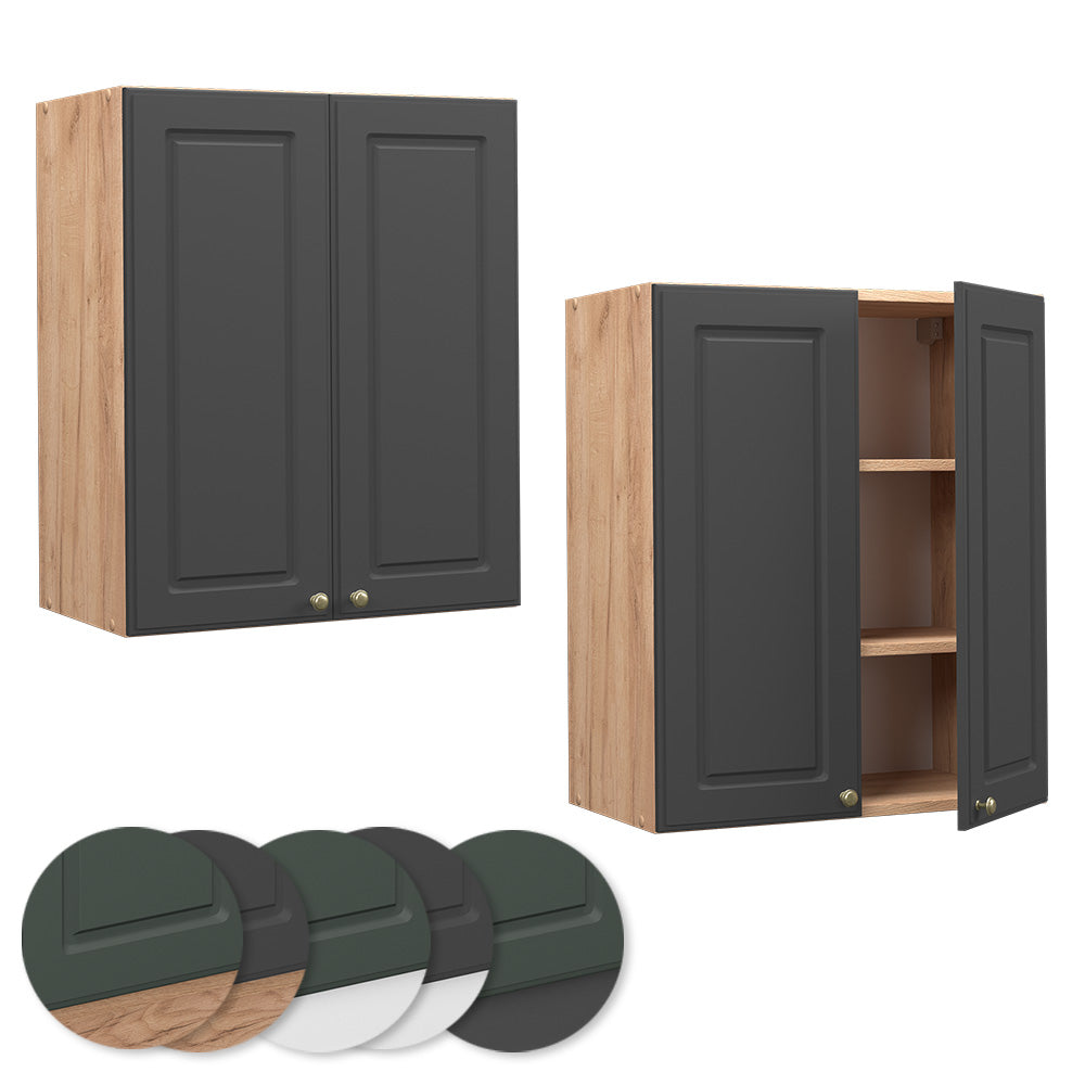 Vicco Pensile da cucina Antracite-oro 60 cm