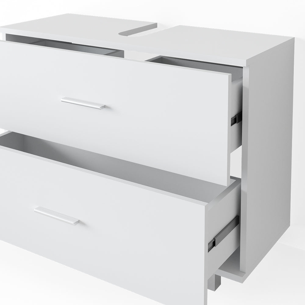 Vicco Set mobili bagno Bianco 3 parti, con colonna