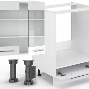 Vicco Cucina angolare completa Bianco lucido/bianco 347 x 257 cm , PL Marmo