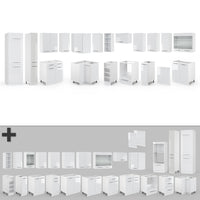 Vicco Cucina angolare completa Bianco lucido/bianco 347 x 257 cm , PL Marmo