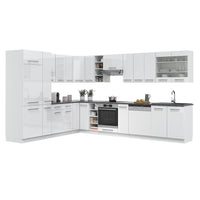 Vicco Cucina angolare completa Bianco lucido/bianco 347 x 257 cm , PL Antracite