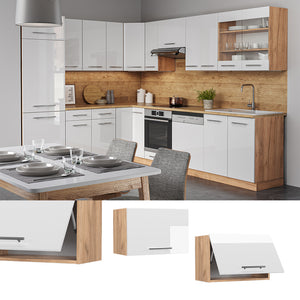 Vicco Pensile da cucina Bianco lucido 60 cm Piatto