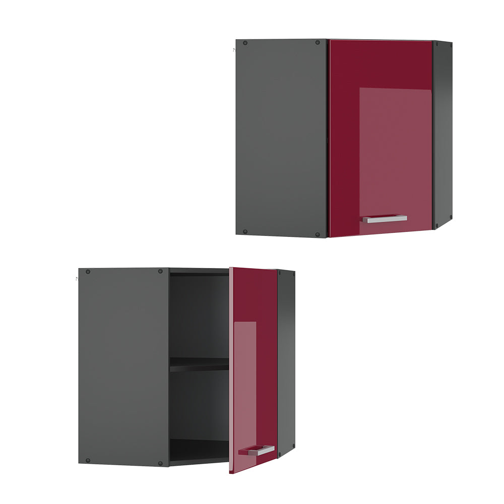 Vicco Mobile angolare da cucina Rosso lucido 57 cm