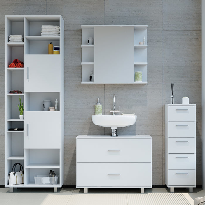 Vicco Set mobili bagno Bianco 4 parti