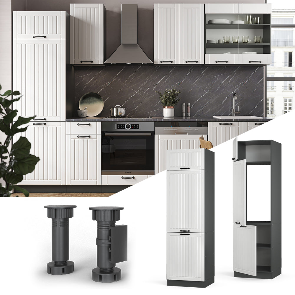 Vicco Armadio frigorifero Bianco casa di campagna 60 cm