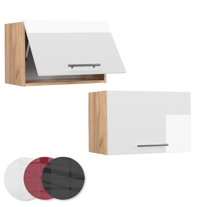 Vicco Pensile da cucina Bianco lucido 60 cm Piatto