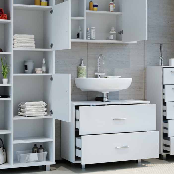 Vicco Set mobili bagno Bianco 4 parti