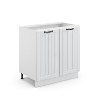Vicco Mobiletto bagno Bianco casa di campagna 80 x 82 cm con ripiano, senza piano di lavoro