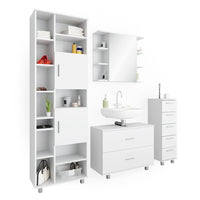 Vicco Set mobili bagno Bianco 4 parti