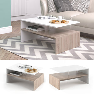 Vicco Tavolino da salotto Bianco/Sonoma 90 x 60 cm